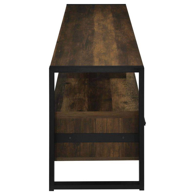 James 60" Dark Pine Rustic TV Stand with 3 Drawers