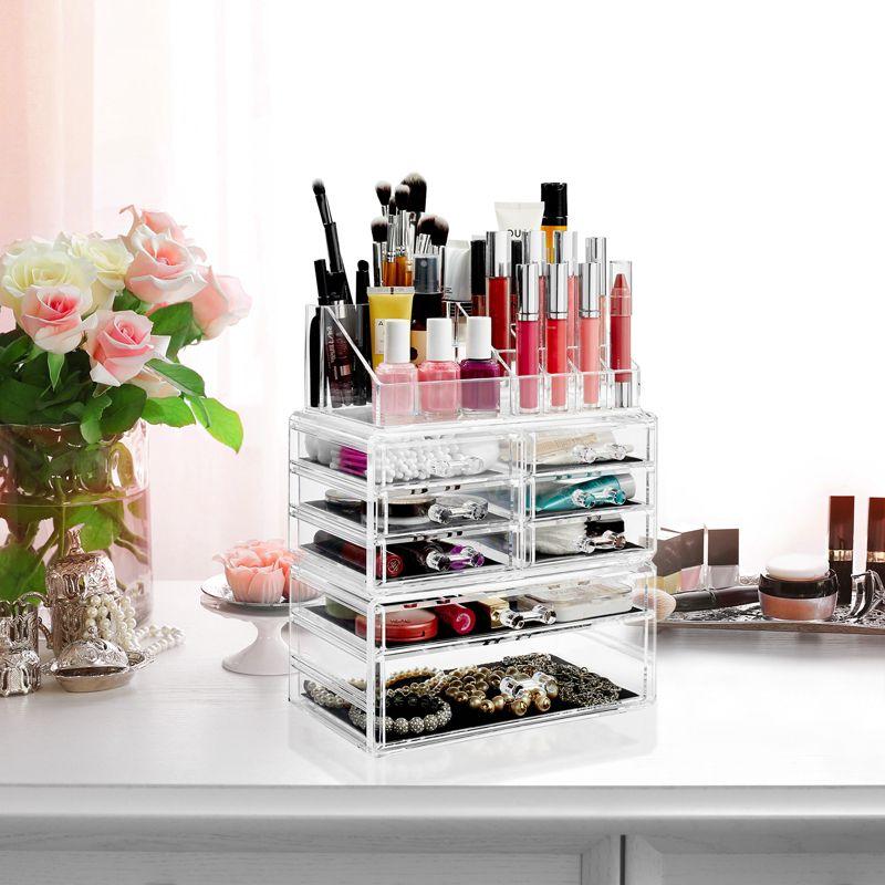 Acrylic 16 Compartment Makeup Organizer