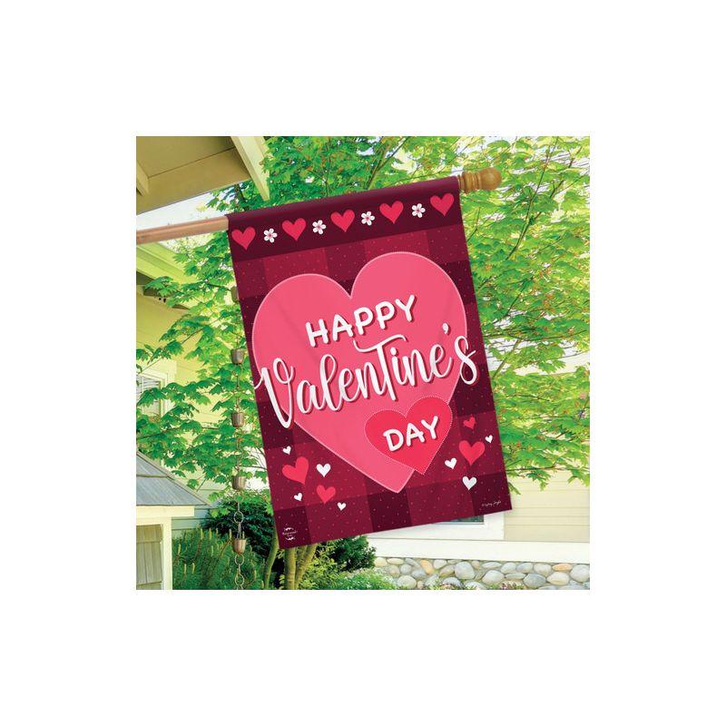 Happy Valentine's Day Double Sided House Flag 40" x 28" Briarwood Lane