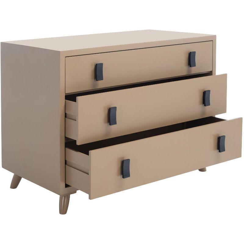 Blaize 3 Drawer Chest - CHS6601 - Taupe/Black - Safavieh