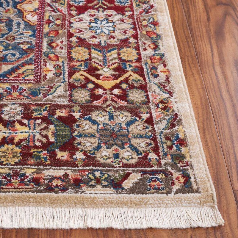Kashan KSN305 Power Loomed Area Rug - Ivory/Red - 9'x12'6" - Safavieh