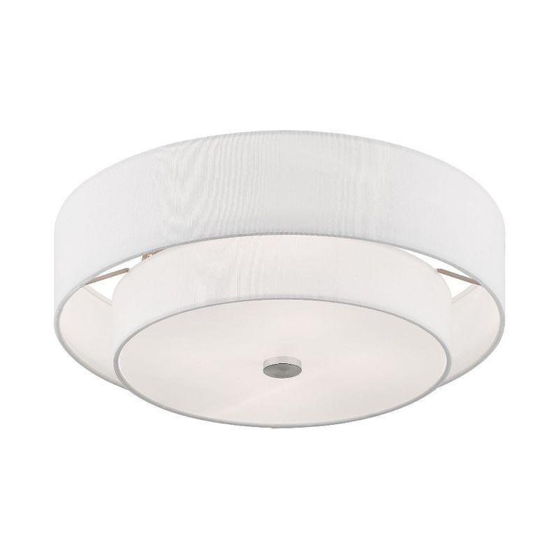 Livex Lighting Claremont 4 - Light Semi-Flush Mount in  Brushed Nickel