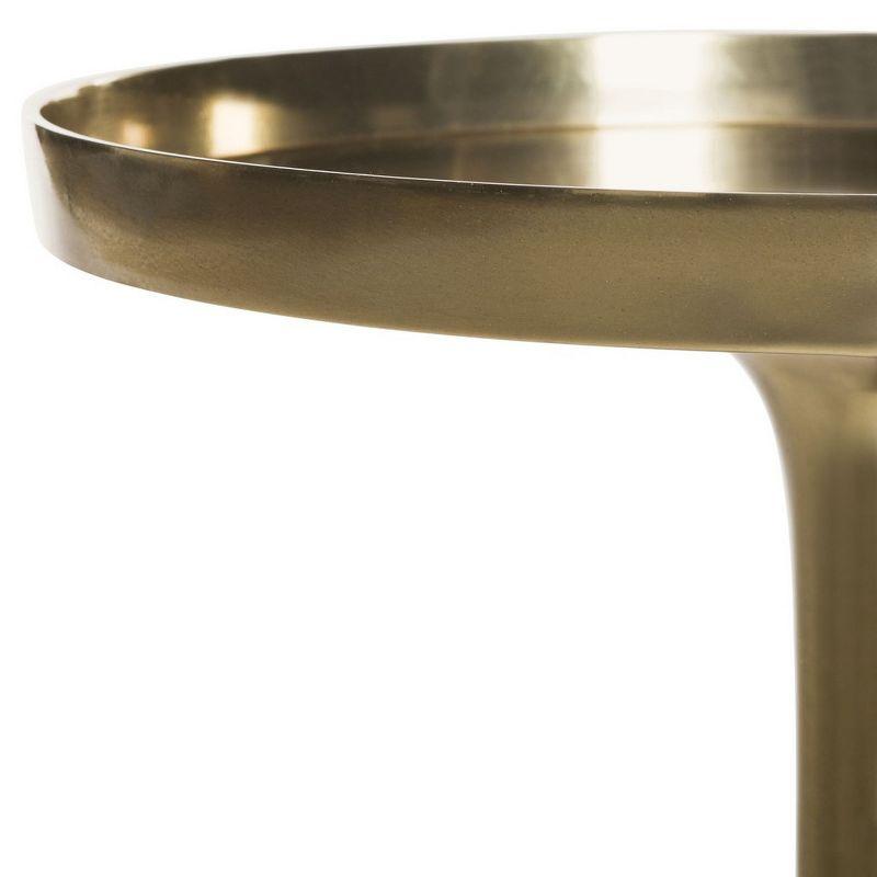 Corvus Round Side Table - FOX5519A - Antique Brass - Safavieh Couture