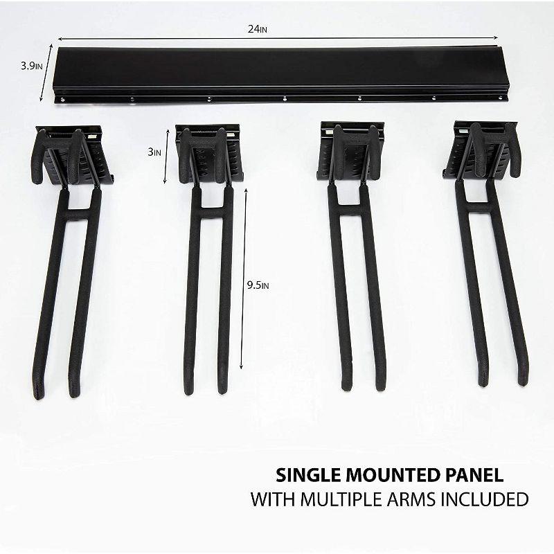 RaxGo Ski Rack, Ski Wall Mount Holds 4 Pairs of Skis & Skiing Poles or Snowboard, for Home & Garage