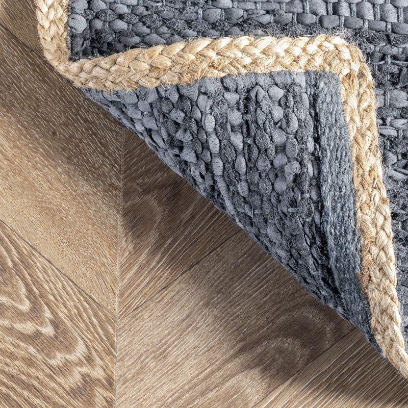 Nuloom Sabby Hand Woven Leather Flatweave Indoor Area Rug, 5' x 8'