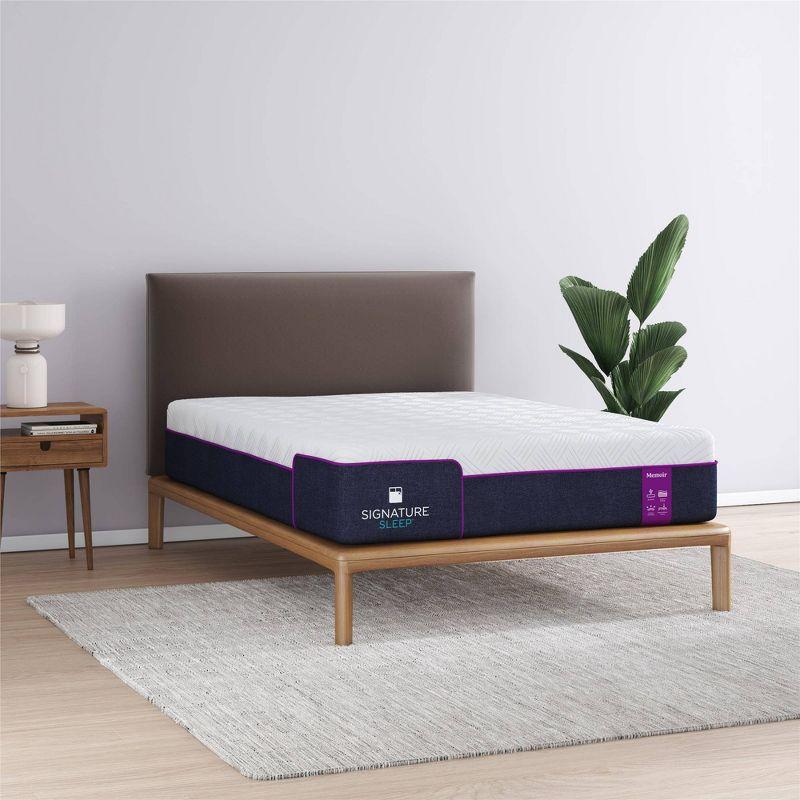 Signature Sleep Memoir 12" Memory Foam Mattress Full: Medium Firm, CertiPUR-US & OEKO-TEX Certified, 12" Thickness, Knit Cover