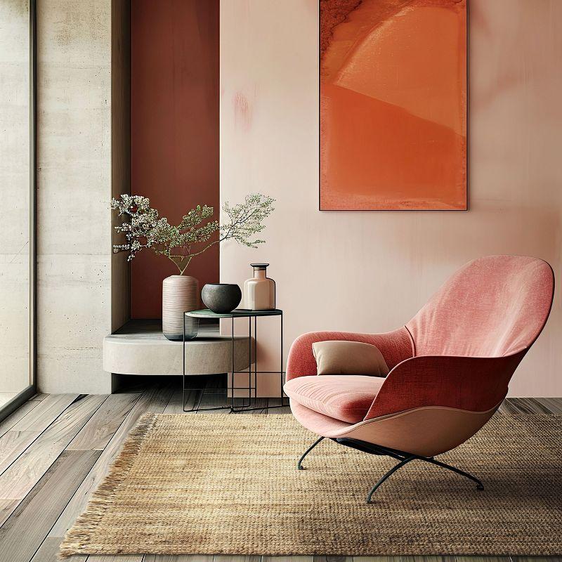 Nuloom 4 Square Daniela Jute Tassel Hand Woven Indoor Area Rug, Natural, Solid Chunky Farmhouse Design, Natural Fiber BedroomLiving Room