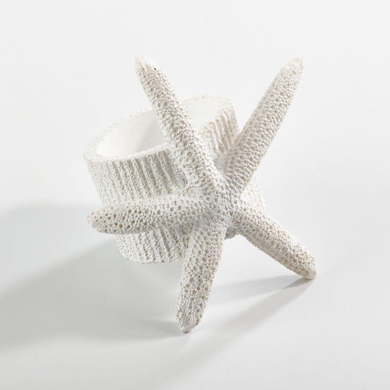 Saro Lifestyle Neptune Collection Starfish Napkin Ring (Set of 4)