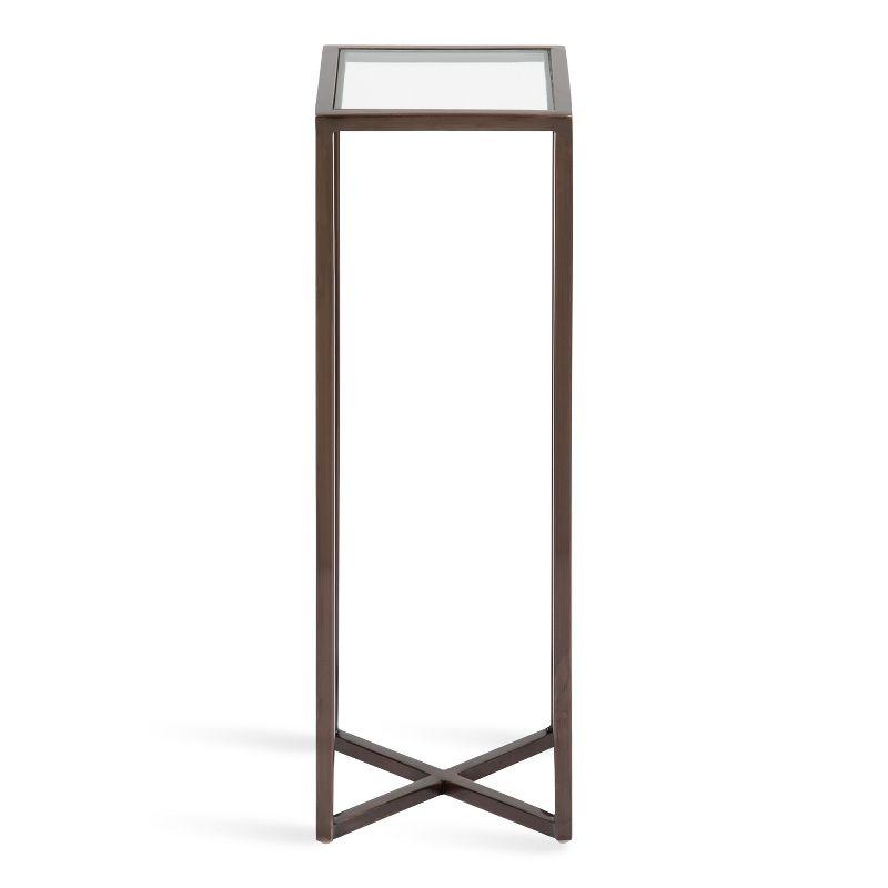 Kate and Laurel Jaspur Square Metal Drink Table, 7x7x21, Bronze