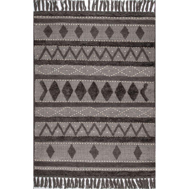 Arvin Olano x Rugs USA Chandy Textured Wool Gray Area Rug