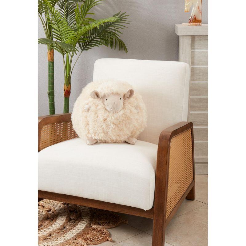 Saro Lifestyle Wooly Warmth Baby Lamb Poly Filled Throw Pillow