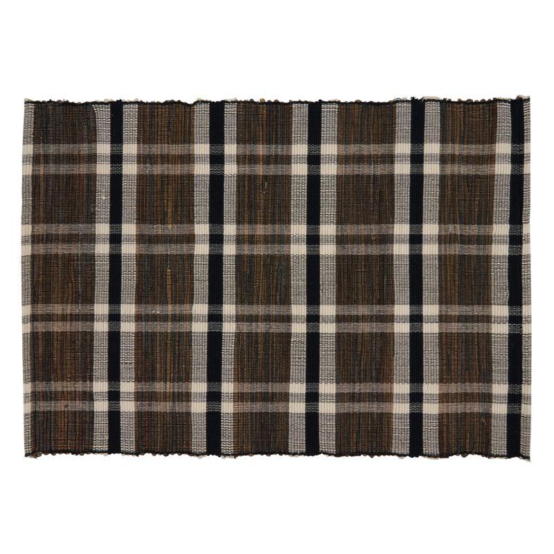 Saro Lifestyle Plaid Woven Water Hyacinth Placemat (Set of 4)