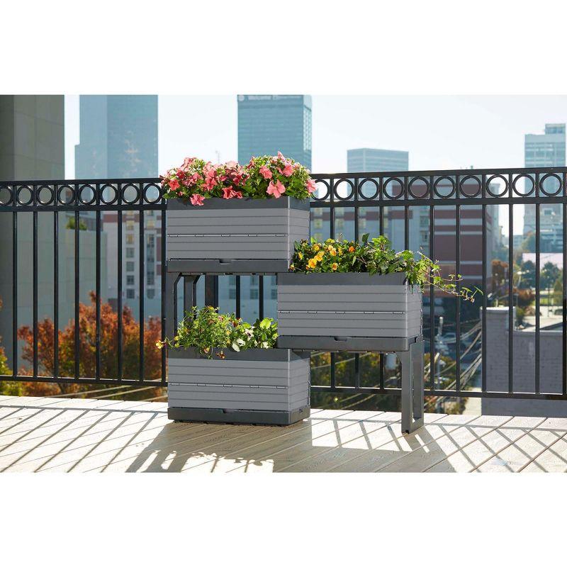 Southern Patio FlexSpace Tiered Modular Grey Raised Garden Bed Planter - Southern Patio