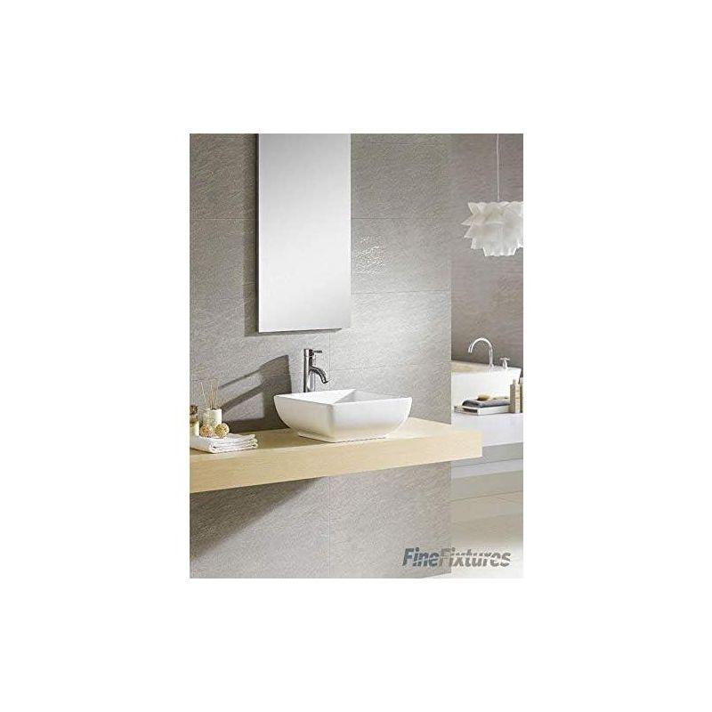 Fine Fixtures Stylized Vessel Bathroom Sink Vitreous China - Square