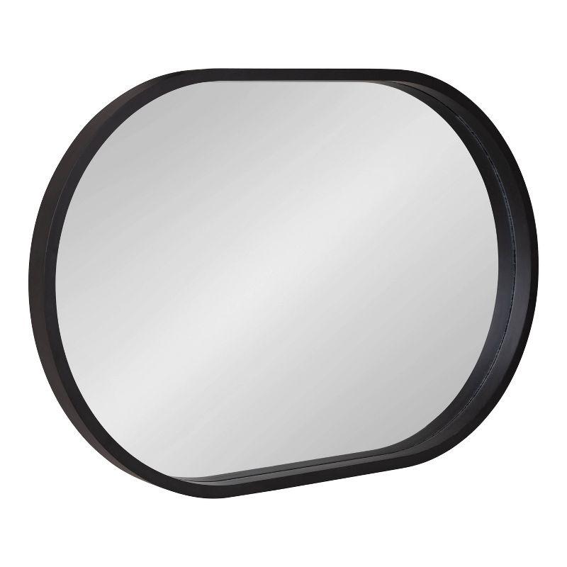20" x 30" Travis Oval Wall Mirror Black - Kate & Laurel All Things Decor: Modern Style, MDF Frame, No Assembly Required