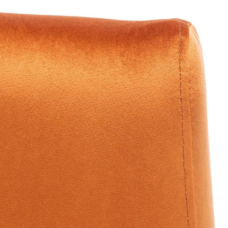Romilly Velvet Accent Chair - Sienna/Gold - Safavieh