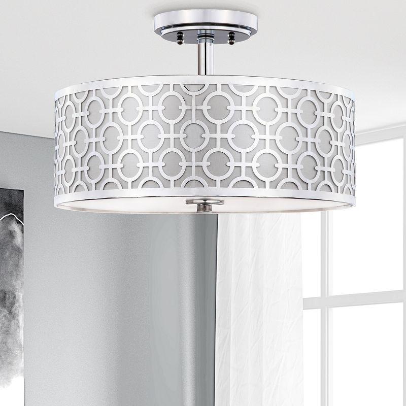 Vera Chain Link 3 Light 15.5 Inch Dia Flush Mount  - Safavieh