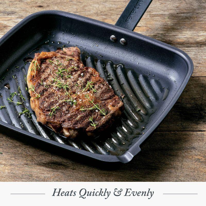 Merten & Storck Pre-Seasoned Carbon Steel Square Grill Pan