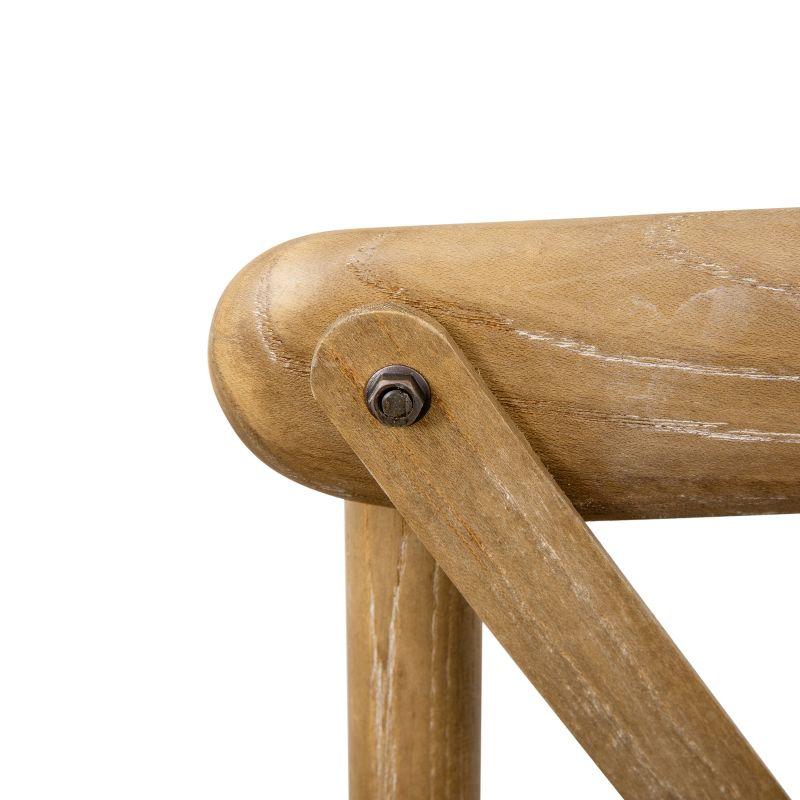 Flash Furniture 2-pack Advantage Medium Natural With White Grain X-Back Chair