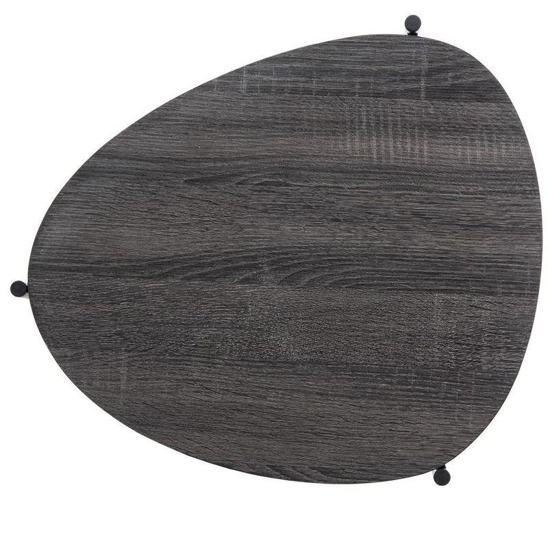 Sven Side Table - Dark Grey Oak/Black - Safavieh.