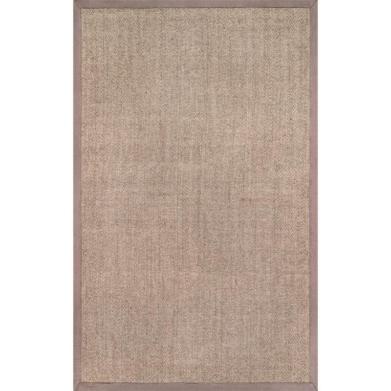 Handmade Karina Square Sisal Area Rug, 6' x 9', Khaki