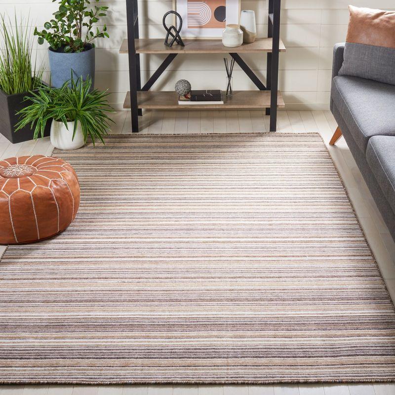 Bohemian Nomad Brown & Yellow Handwoven Flatweave Rug