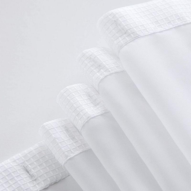 Dainty Home Complete Shower Curtain With Detachable Liner - White