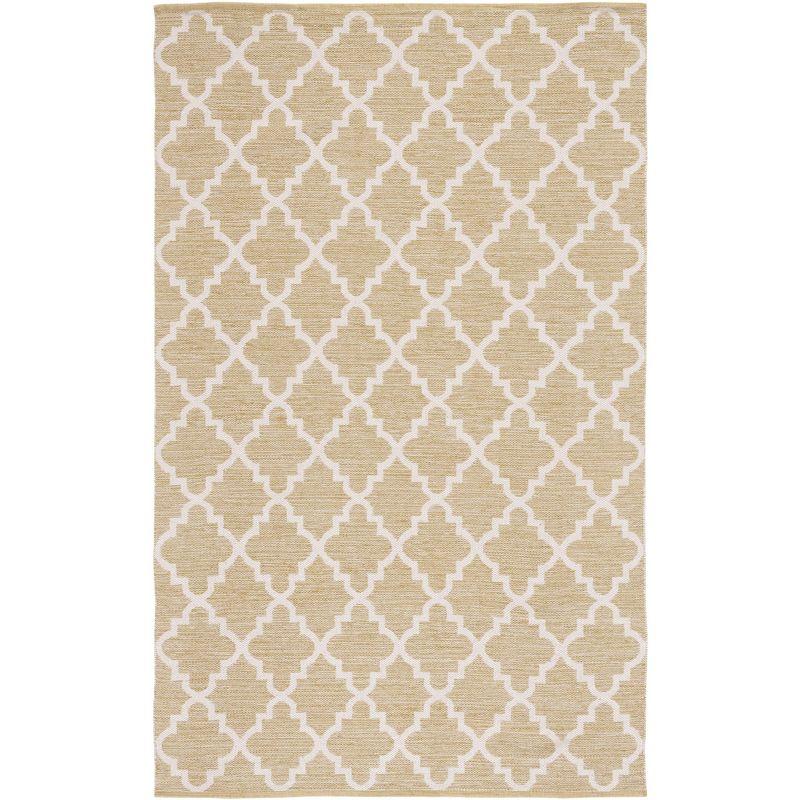 Casual Coastal Montauk 5'x8' Green/Ivory Cotton Area Rug