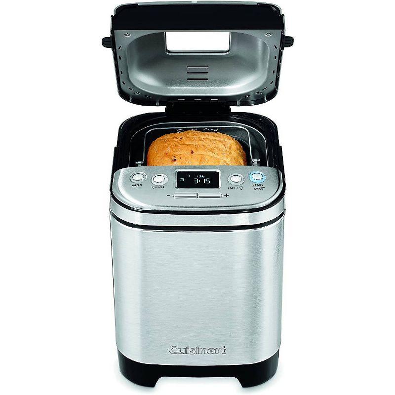 Cuisinart Bread Maker Machine, Compact and Automatic, Customizable Settings, Up to 2lb Loaves