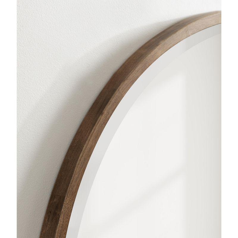 Kate and Laurel McLean Round Wood Framed Wall Mirror