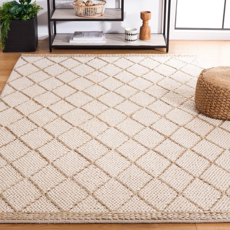 Natura NAT223 Hand Woven Indoor Area Rug - Ivory/Natural - 5'x8' - Safavieh