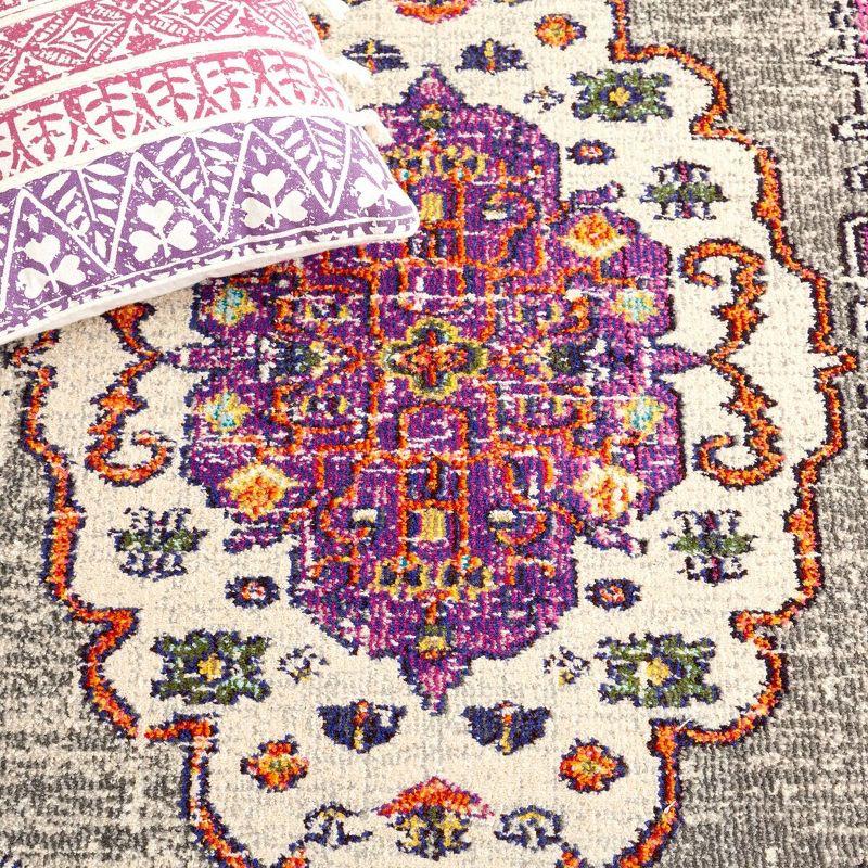 Monaco MNC246 Power Loomed Indoor Area Rug - Violet/Light Blue - 6'7"x9'2" - Safavieh.