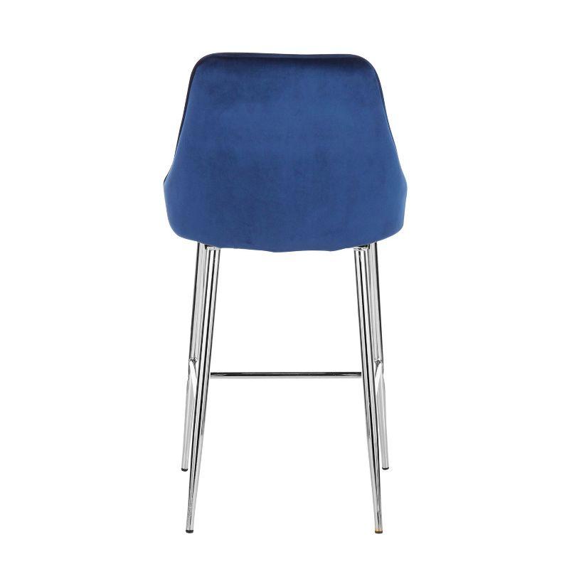 Upholstered Counter Stool with Metal Frame