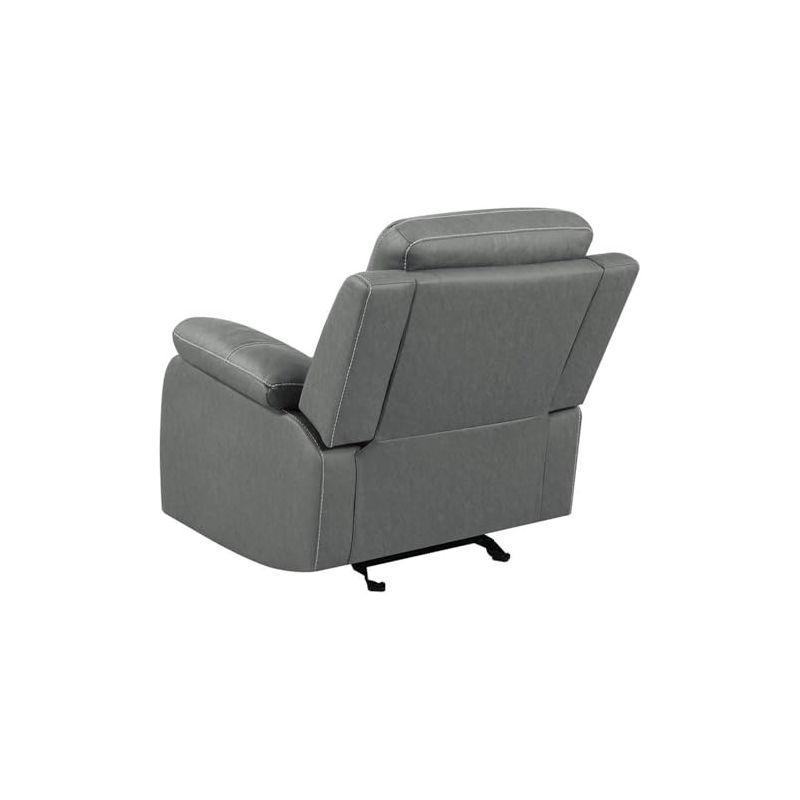 Coaster Home Furnishings Nova Upholstered Glider Recliner Chair Dark Grey