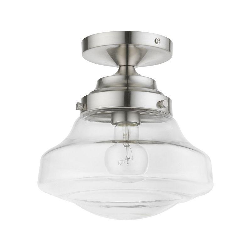 Livex Lighting Avondale 1 - Light Semi-Flush Mount in  Brushed Nickel