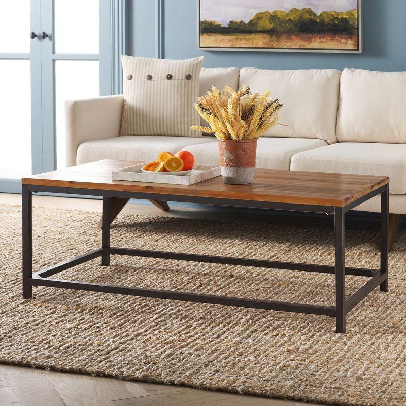 Alec Coffee Table - Brown Pine - Safavieh