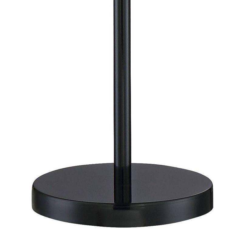 360 Lighting Bingham Modern Torchiere Floor Lamp with Side Lights 71 1/2" Tall Black Metal White Shade for Living Room Reading Bedroom Office House