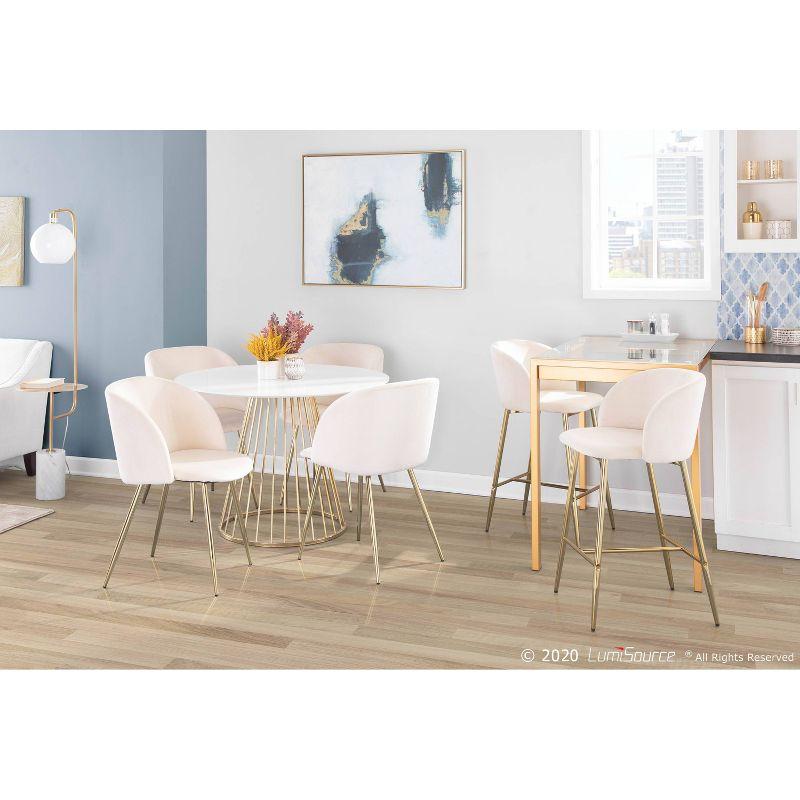 LumiSource Upholstered Counter Stool with Metal Frame