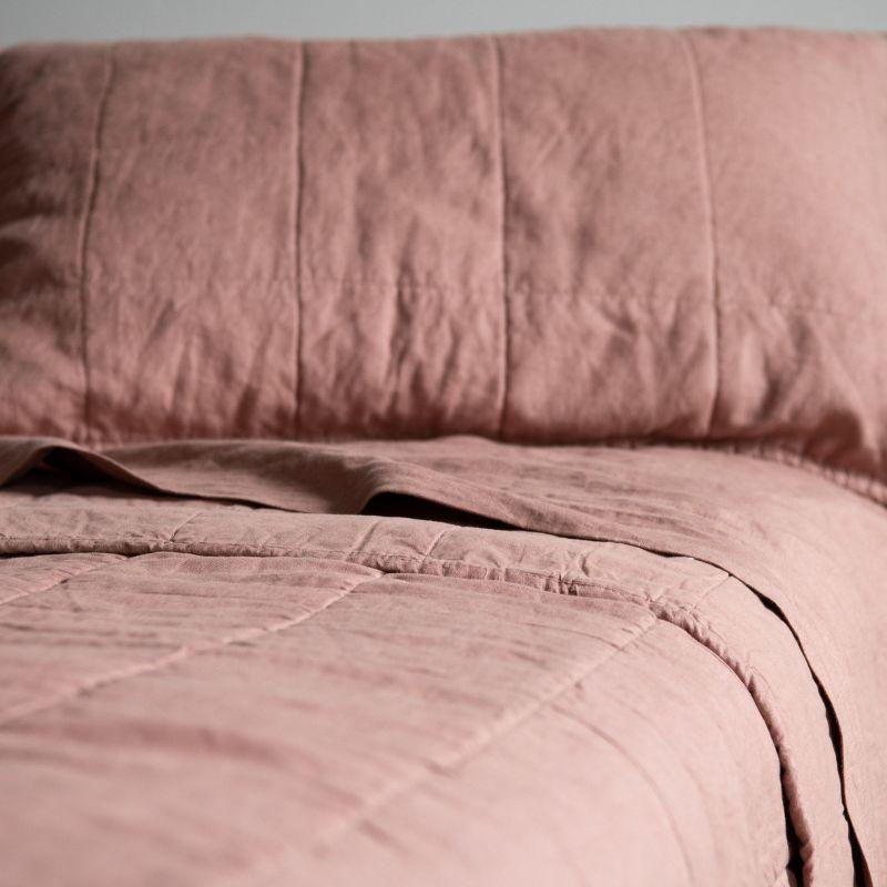 French Linen Box Stitch Quilt & Sham Set