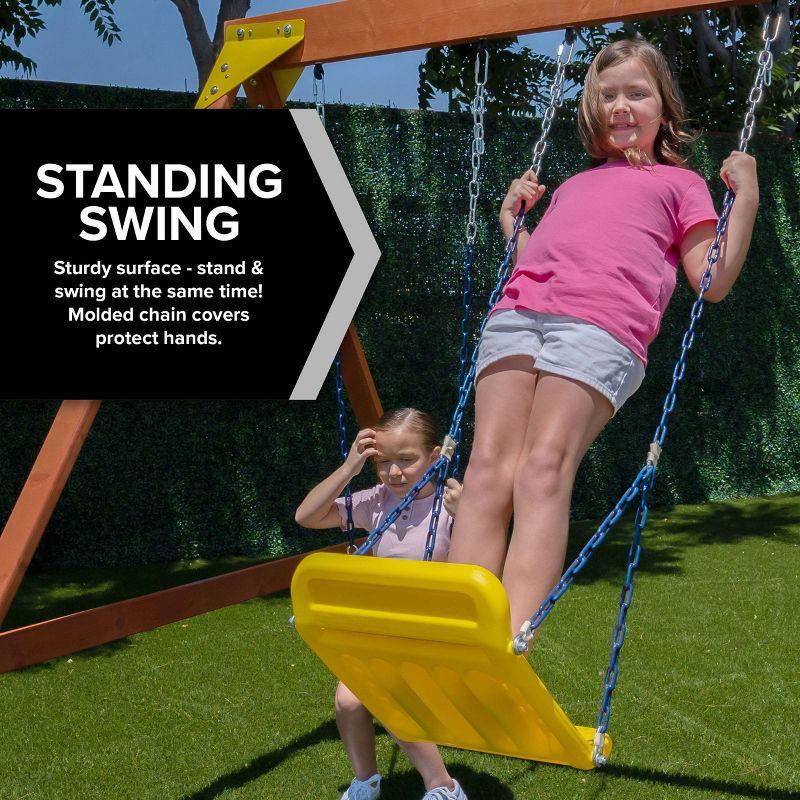 Sportspower Brighton Wood 2 Swings and 1 Bow Style Swing Set