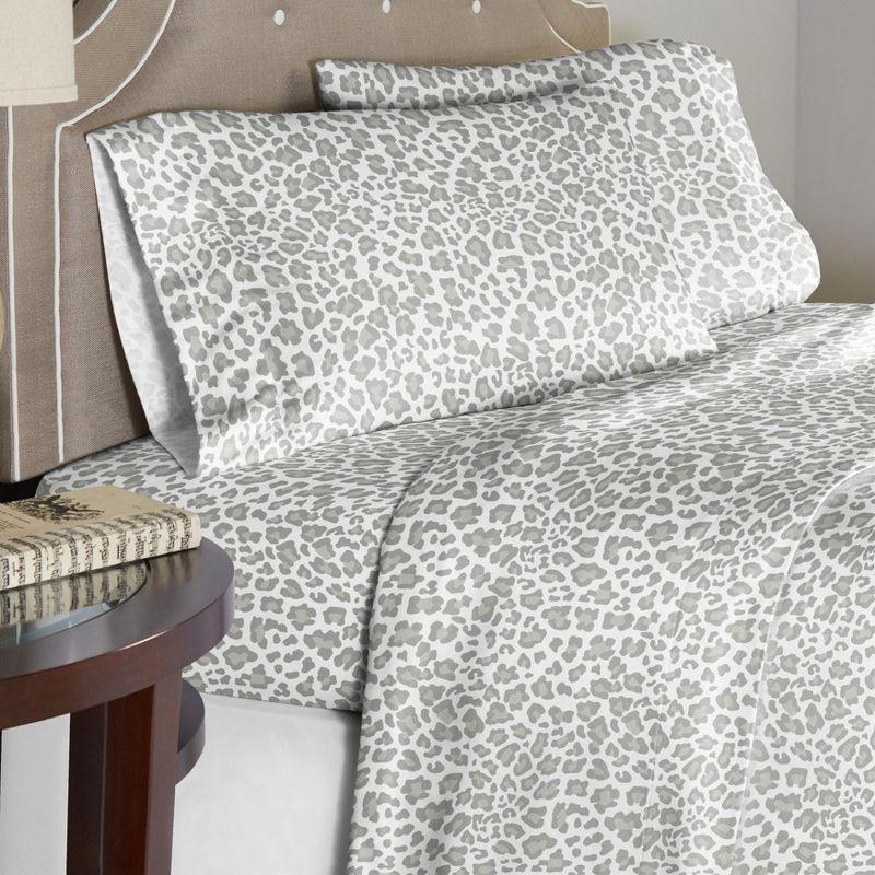 Pointehaven Flannel Animal Print Sheet Set