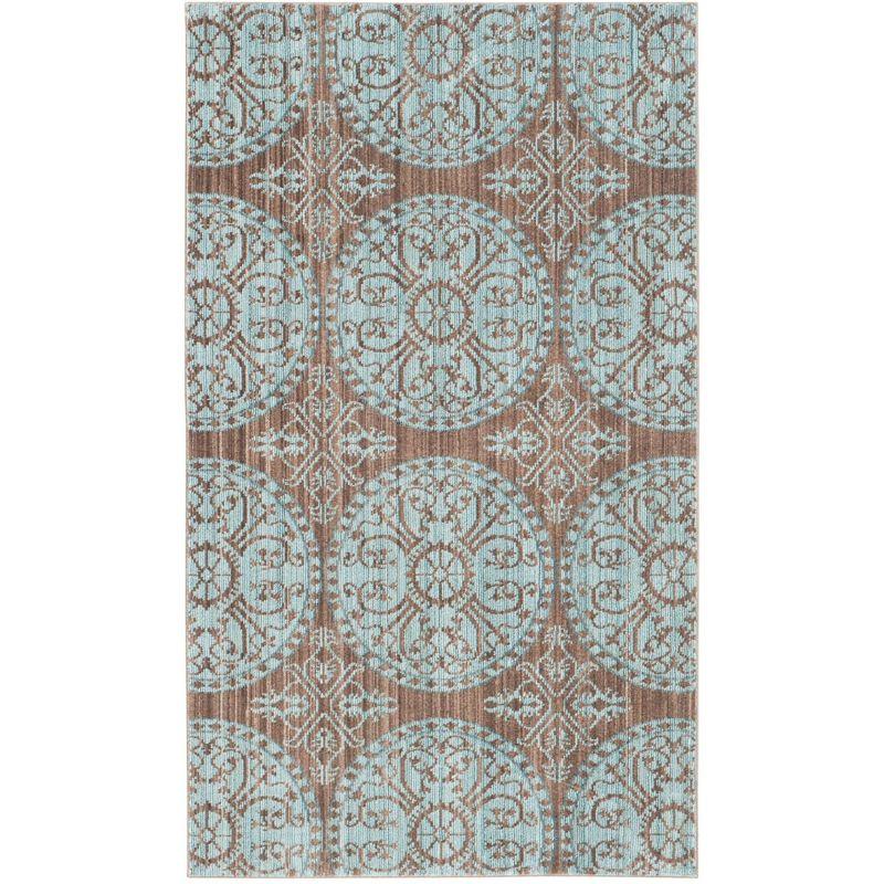 Valencia VAL214 Power Loomed Indoor Accent Rug - Brown/Alpine - 3'x5' - Safavieh