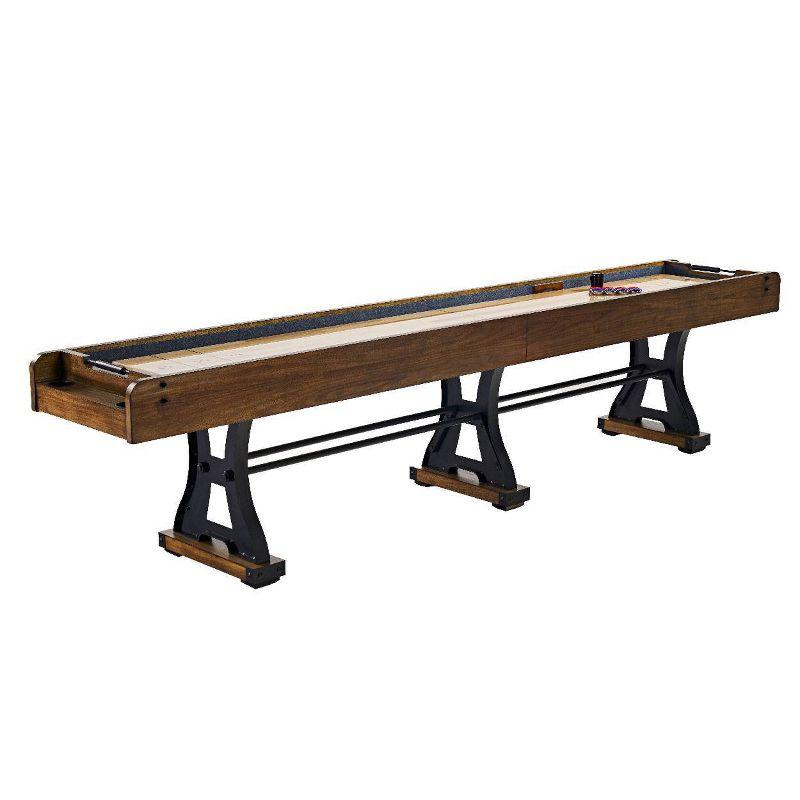 Barrington Billiards Company Barrington Billiards 12' Coventry Shuffleboard Table With Scratch-Resistant Playfield and 8 Puck Set