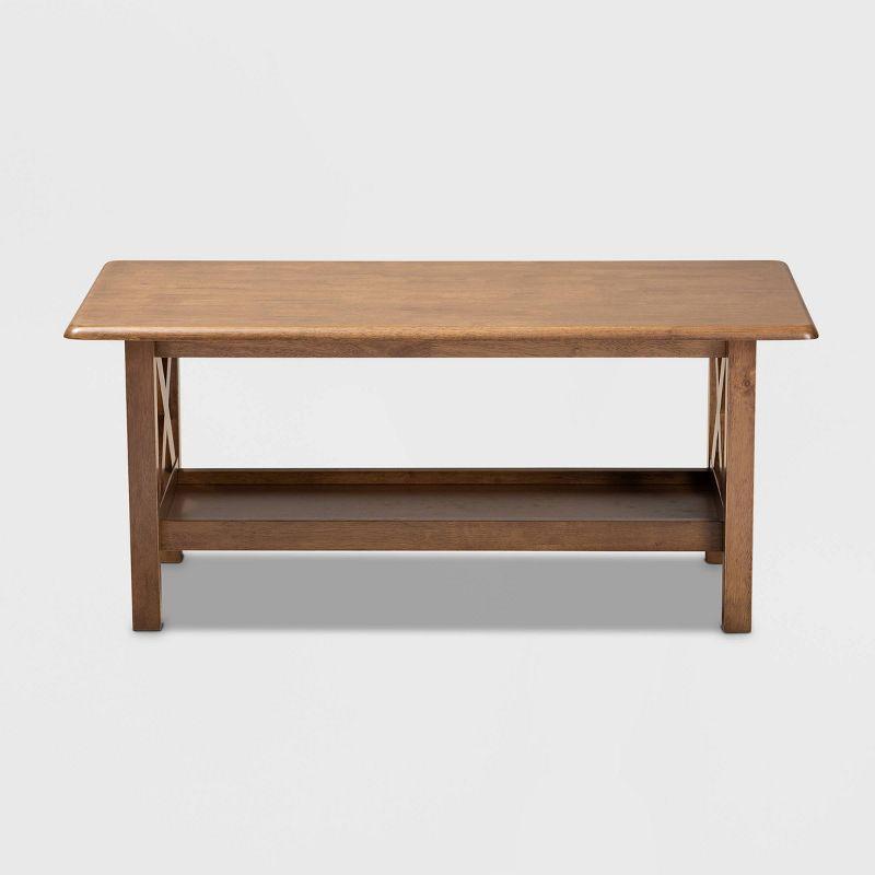 Reese Rectangular Wood Coffee Table Brown - Baxton Studio