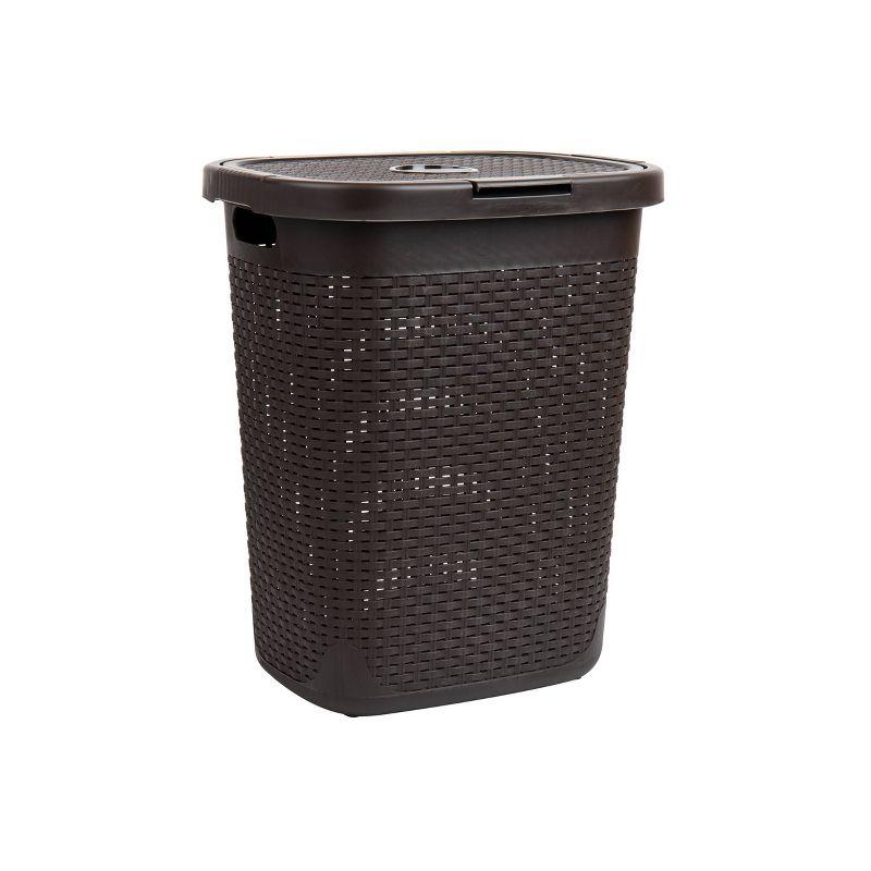 Mind Reader Mind Reader 50L Slim Laundry Hamper, Clothes Basket, Lid, Plastic