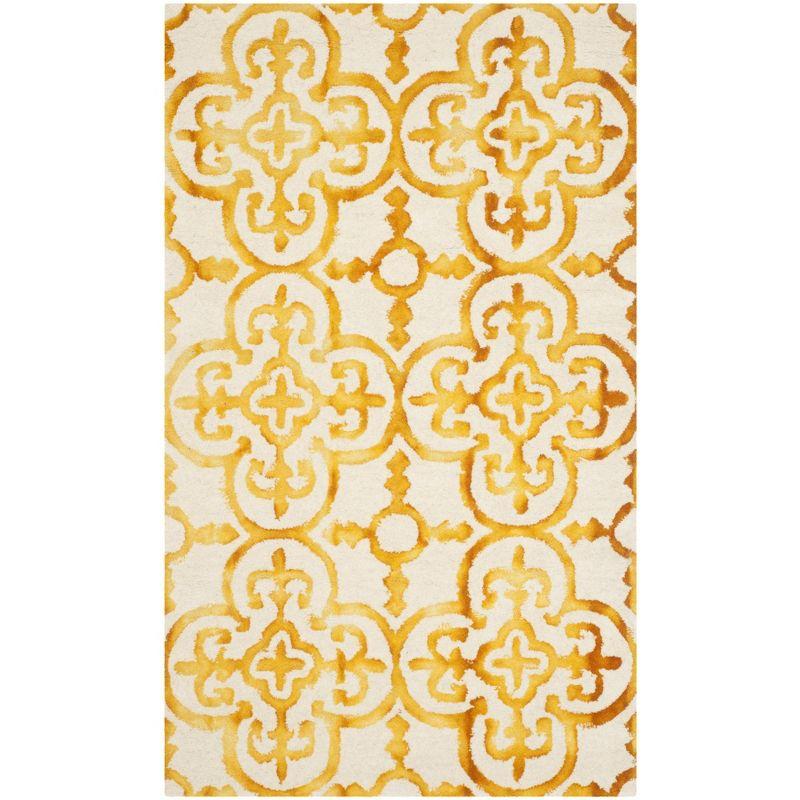 Dip Dye DDY711 Hand Tufted Indoor Accent Rug - Ivory/Gold - 3'x5' - Safavieh
