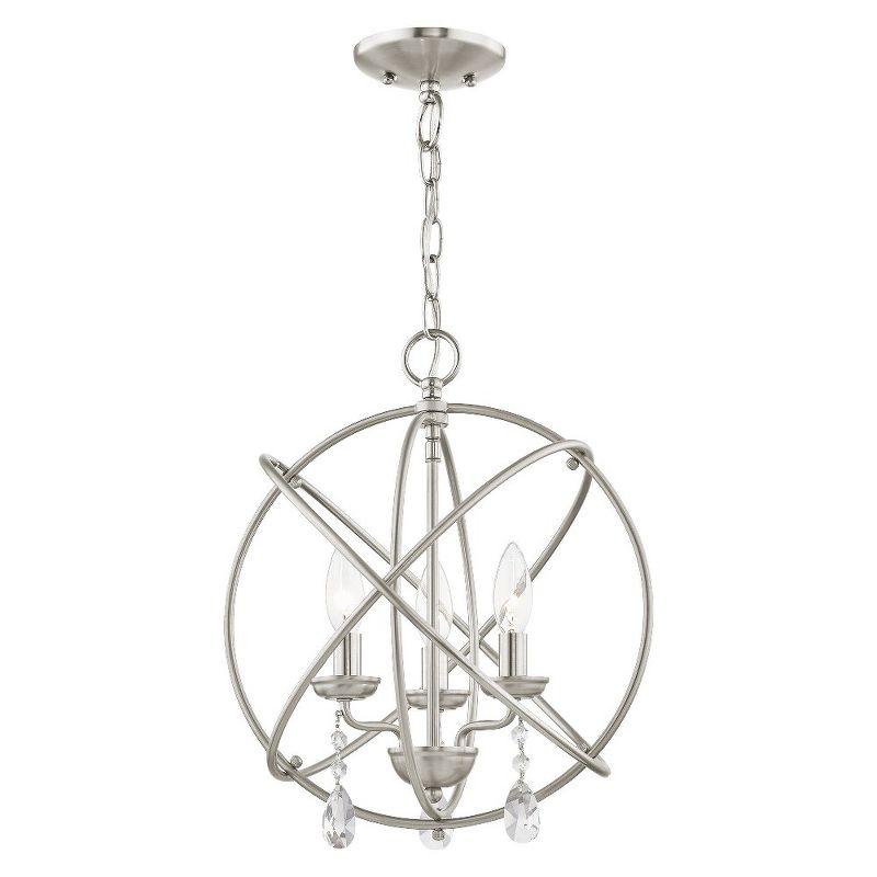 Livex Lighting Aria 3 - Light Chandelier in  Brushed Nickel