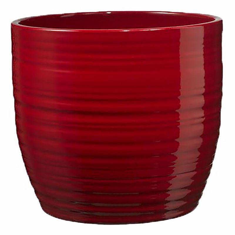 Tierra Garden 6.3" Red Ceramic Bergamo Indoor Pot