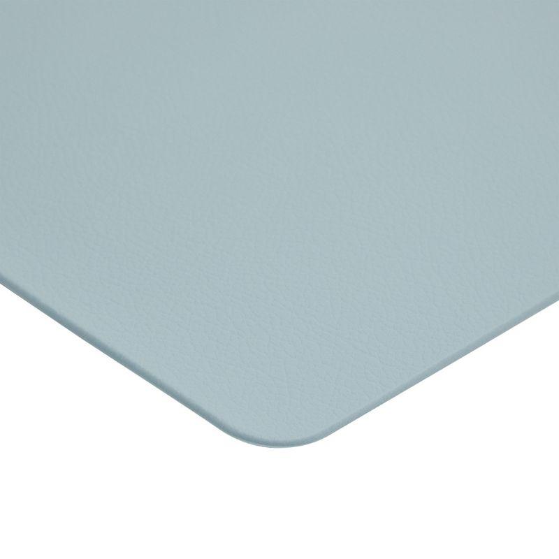 Juvale Set of 6 Blue Faux Leather Placemats for Dining Table, 17.75 x 11.75 Inches - Durable, Stylish, and Easy to Clean