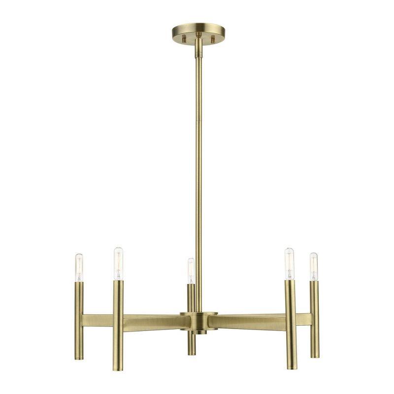 Livex Lighting Copenhagen 5 - Light Chandelier in  Antique Brass